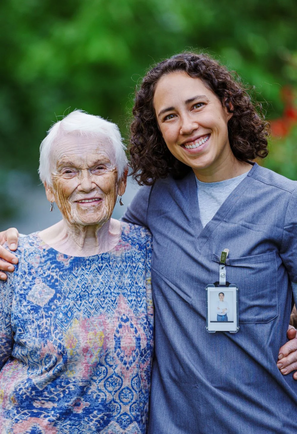 caregiver with a senior woman