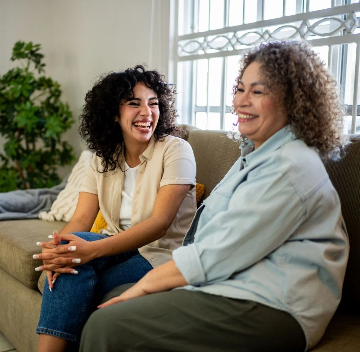 caregiver spending time with a senior woman